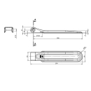 Bordwandscharnierblatt verzinkt 270 mm