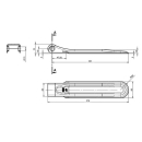 Bordwandscharnierblatt verzinkt 370 mm