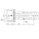 Seitentürscharnier, Nirosta L186 x B69 x H13,5 mm