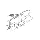 Türscharnier Nirosta 65 x 118 x 73 x 3 mm