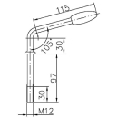 Knebel für Klemmschelle Rohr Ø 60 mm