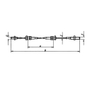 AL-KO Bowdenzüge für abnehmbare + höhenverstellbare AE HL 460 mm / GL 710 mm, C 8 mm, E M12 re, D M12 li