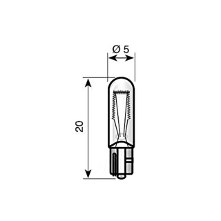 Glassockellampe NARVA 12V 1,2W Sockel W2x4,6d