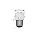 Glühlampe Osram 12V 10W Sockel BA15s