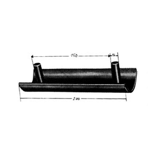 Planbalkenhalter doppelseitig, roh, für Rohr ø 50 mm