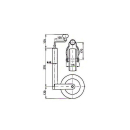 Stützrad Ø 48 mm 225 x 70, Vollgummirad Stützlast: 150 kg