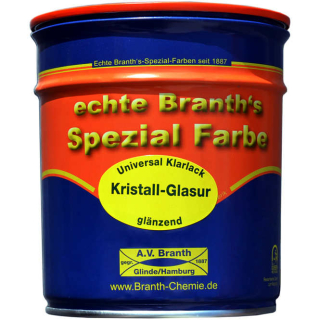 BRANTHs KRISTALL Glasur Klarlack im 0,75 Liter Gebinde - glänzend