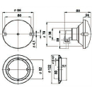 Nebelschlussleuchte, SN 710-W, Klarglas, Zentralstecker, abgewinkelt