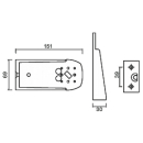 Aufhängehalter zur Flexipoint I und Squarepoint, gerade 150 mm lg.