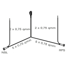 Kabelsatz 8 Meter mit PVC-Stecker, 13-polig mit Abgang für DC Anschl.